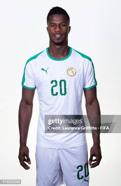 Keita Balde of Senegal poses for a portrait during the official FIFA World Cup 2018 portrait session at the Team Hotel on June 13, 2018 in Kaluga,...