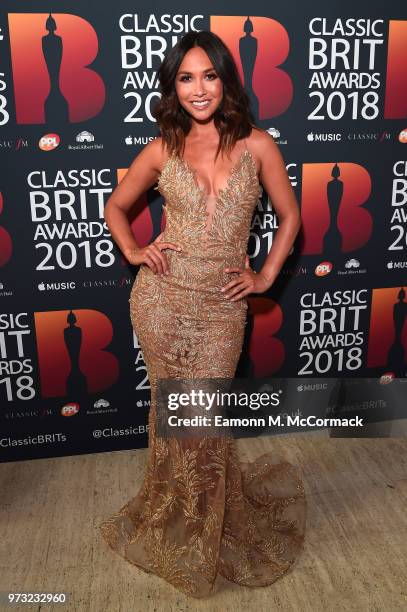 Host Myleene Klass attends the 2018 Classic BRIT Awards held at Royal Albert Hall on June 13, 2018 in London, England.