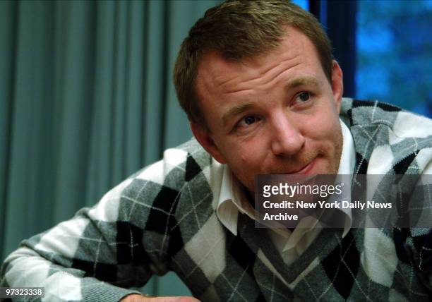 Guy Ritchie talks about his new film " Revolver" at the Regency Hotel in Manhattan.