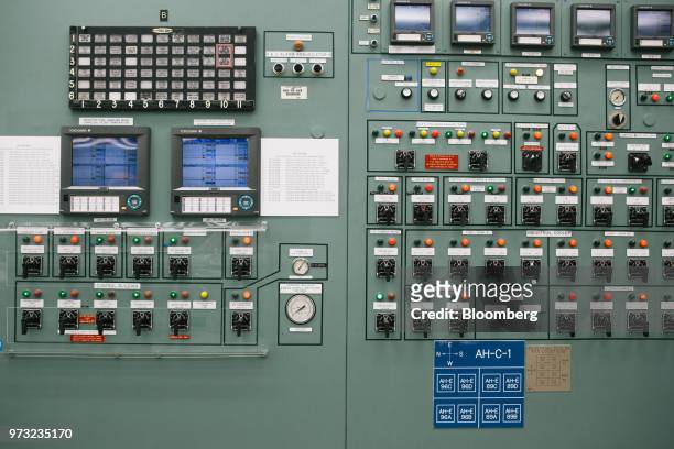 Control panels stand in a room at the Exelon Corp. Three Mile Island nuclear power plant in Middletown, Pennsylvania, U.S., on Wednesday, April 11,...