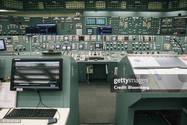 Control panels stand in a room at the Exelon Corp. Three Mile Island nuclear power plant in Middletown, Pennsylvania, U.S., on Wednesday, April 11,...