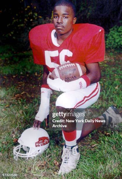 Studio of Raheen Heighter as football player at St. Johns High School. Heighter was killed during Operation Iraqi Freedom.