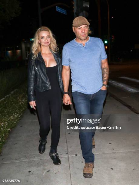 Randy Couture and Mindy Robinson are seen on June 12, 2018 in Los Angeles, California.