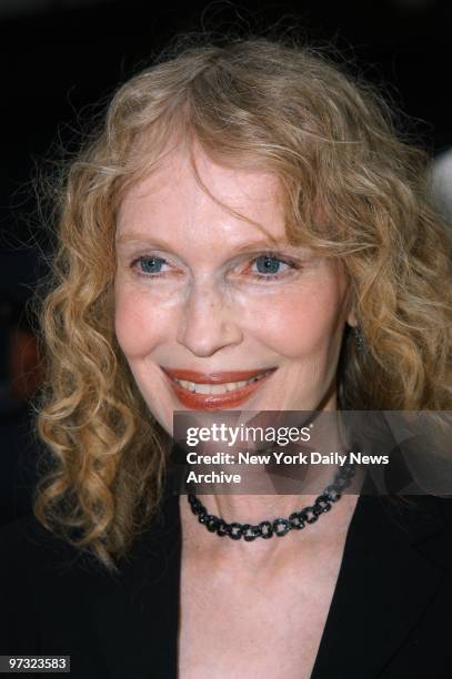 Mia Farrow arrives at the Shubert Theatre on W. 44th St. To see the opening night performance of the musical revival "Gypsy."