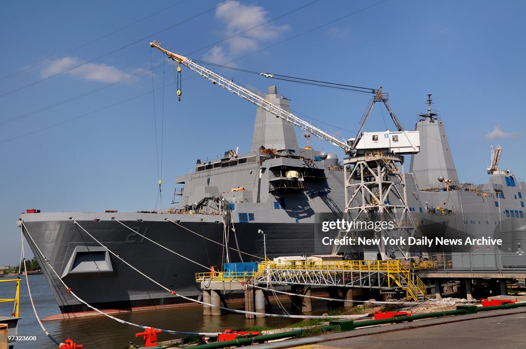 US Navy ship the USS New York (LPD 21) has 7 1/2 tons of ste
