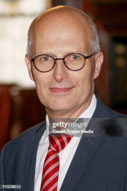 Peter Tschentscher during the visit of the English ambassador in the town hall on June 13, 2018 in Hamburg, Germany.