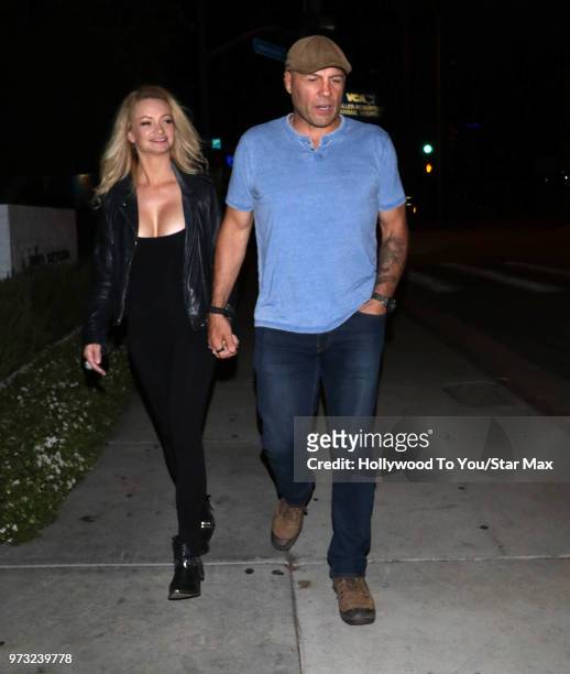 Randy Couture and Mindy Robinson are seen on June 12, 2018 in Los Angeles, California.