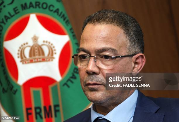 Fouzi Lekjaa, President of Morocco's Royal Football Federation pictured during an interview on June 7 in the capital Rabat. - The award on June 13 of...
