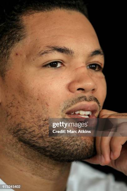 Joe Joyce speaks during a Joe Joyce & Richard Lartey Press Conference on June 13, 2018 in London, England.