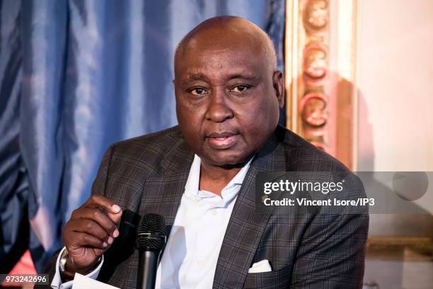 Co-chair commission on state fragility, growth and development, african union high representative for the peace fund, Donald Kaberuka attends an...