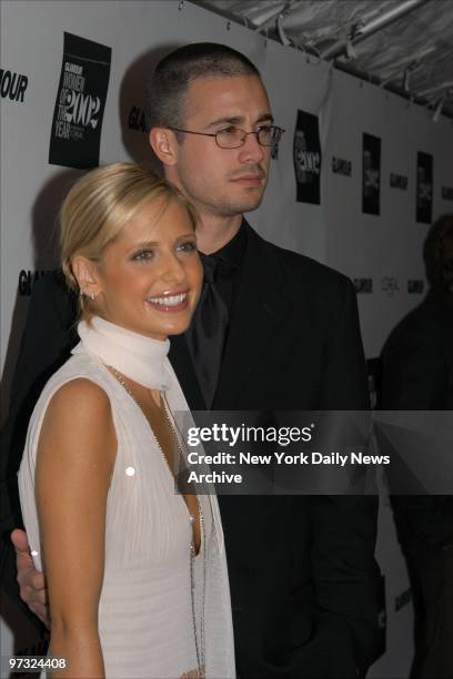 Newlyweds Sarah Michelle Gellar and Freddie Prinze Jr. Are on hand at Glamour Magazine's annual Women of the Year awards at the Metropolitan Museum...