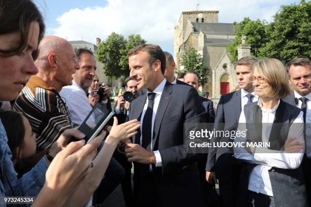 French President Emmanuel Macron and French Culture Minister Francoise Nyssen visit the home town of Georges Clemenceau , a major contributor to the...