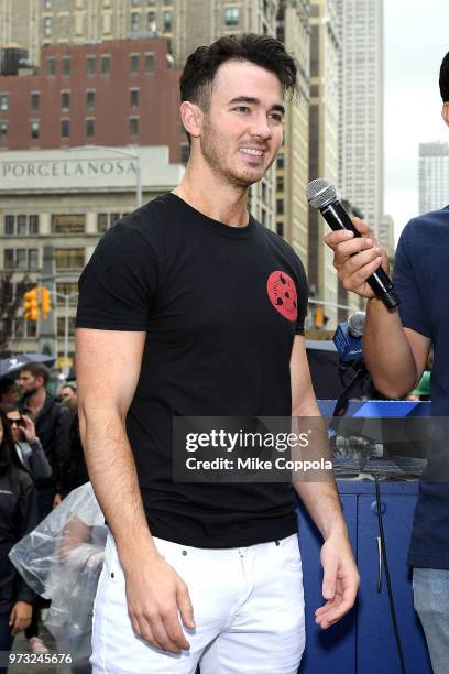 Kevin Jonas and Marshalls celebrate Father's Day at Flatiron Plaza on June 13, 2018 in New York City.