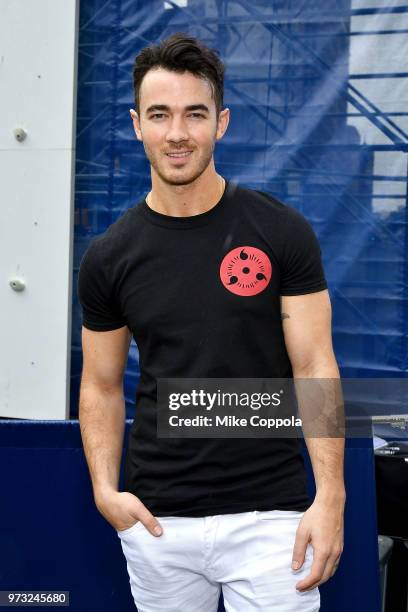 Kevin Jonas and Marshalls celebrate Father's Day at Flatiron Plaza on June 13, 2018 in New York City.