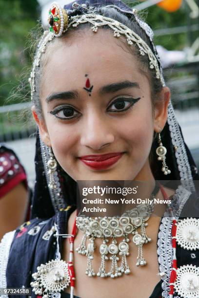 Vaibhavi Bhavsar performs to the Hindi song Kagna Re at the India Festival on Madison Ave.