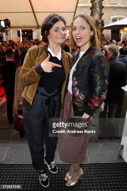 Joyce Ilg and Nadja Becker attend the 'Film- und Medienstiftung NRW' summer party at Wolkenburg on June 13, 2018 in Cologne, Germany.