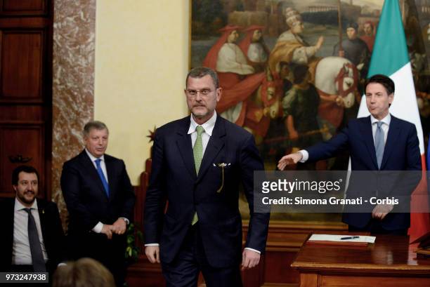 Luciano Barra Caracciolo during the oath of the Vice Presidents and Subsecretaries at Palazzo Chigi on June 13, 2018 in Rome, Italy. The Italian...