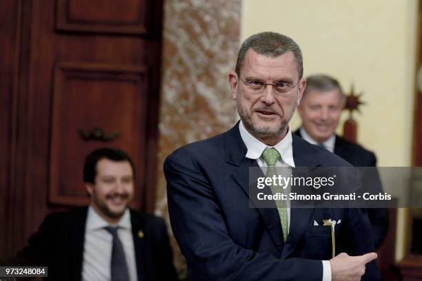 Luciano Barra Caracciolo during the oath of the Vice Presidents and Subsecretaries at Palazzo Chigi on June 13, 2018 in Rome, Italy. The Italian...