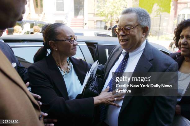 Kate Harris and Hilton B. Clark arrive at St. Philip's Church in Harlem for funeral services for their father, Dr. Kenneth Clark. Clark, the New York...