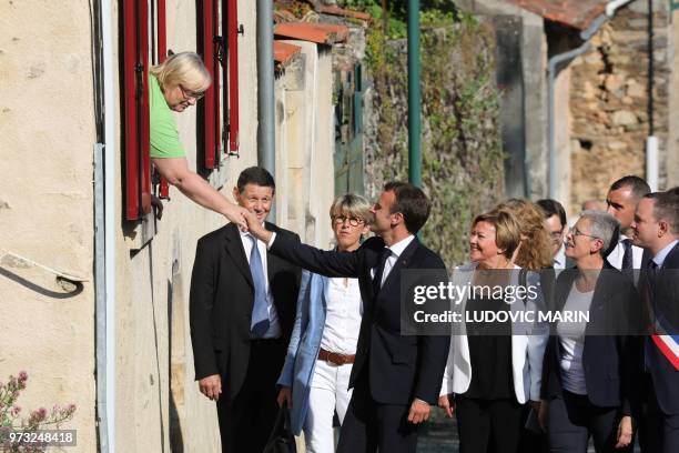 French President Emmanuel Macron attends the inauguration of the Clemenceau museum during a visit to the home town of Georges Clemenceau , a major...