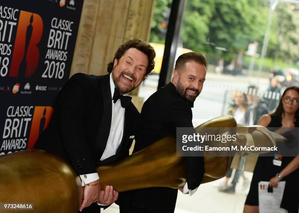 Michael Ball and Alfie Boe attend the 2018 Classic BRIT Awards held at Royal Albert Hall on June 13, 2018 in London, England.