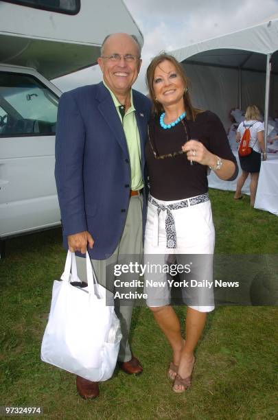 Super Saturday Benefit for the Ovarian Cancer research in WaterMaill Long Island. Rudy Guiliani and wife Judy Nathan at avent.