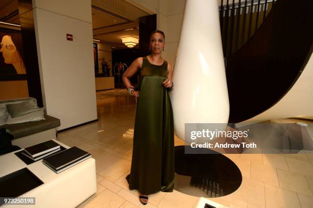 Noma Dumezweni poses for a photo as the 2018 TONY award nominees prep at Langham Hotel on June 10, 2018 in New York City.