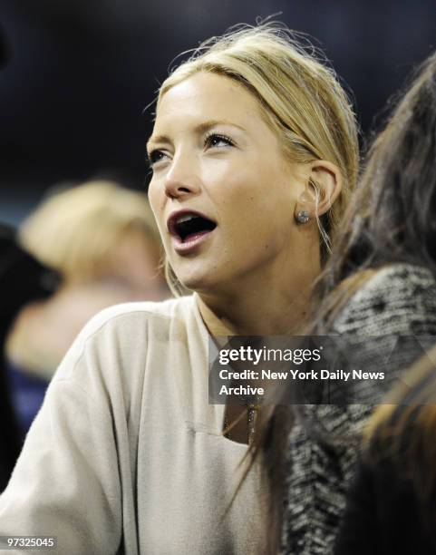 Kate Hudson, during 1st inning, World Series Game 2, New York Yankees vs. Philadelphia Phillies, at Yankee Stadium.