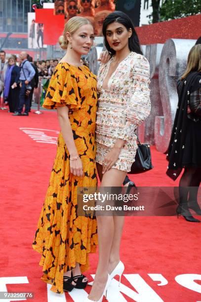 Clara Paget and Neelam Gill attend the "Ocean's 8" UK Premiere held at Cineworld Leicester Square on June 13, 2018 in London, England.