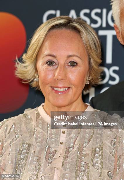 Shirlie Holliman arrives at the Classic Brit Awards 2018, at the Royal Albert Hall in London.