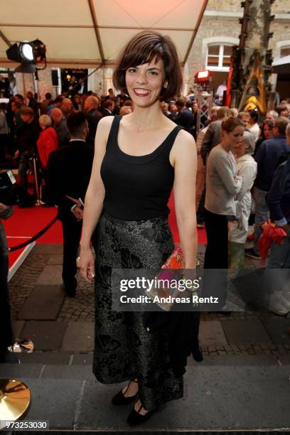 Camilla Renschke attends the 'Film- und Medienstiftung NRW' summer party at Wolkenburg on June 13, 2018 in Cologne, Germany.