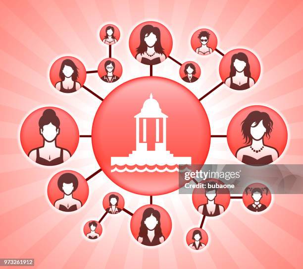 lighthouse women's rights pink vector background - construction background white stock illustrations