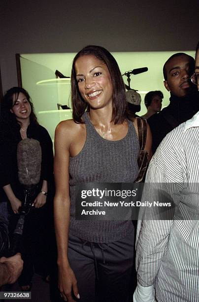 Veronica Webb attending party at Bottega Veneta.