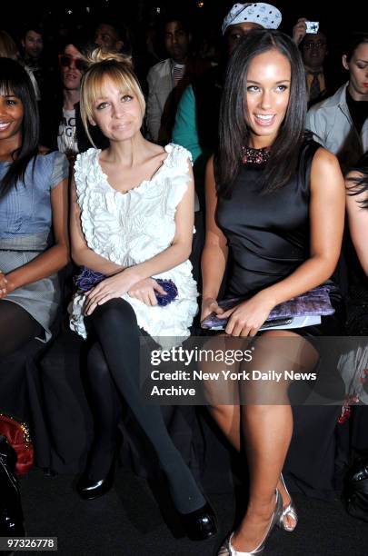 Nicole Richie and Alicia Keys at the Zac Posen Designer Show held in Bryant Park