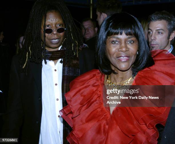 Whoopi Goldberg and Cicely Tyson attend the opening night of "Spamalot" at the Shubert Theater.