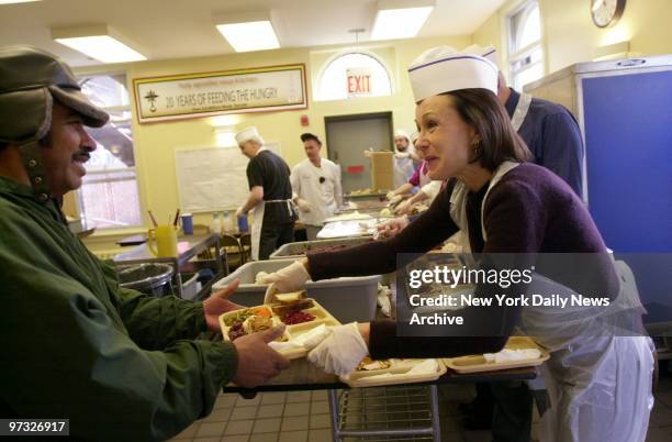 Susan Brown, Mayor Bloomberg's ex-wife, is one of the volunteers serving meals to the homeless at the Church of the Holy Apostles, Ninth Ave. And...