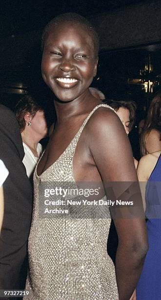 Model Alek Wek is on hand for the Council of Fashion Designers of America Awards presentations at Cipriani.