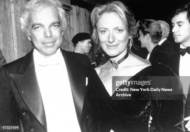 Designer Ralph Lauren and wife Ricky.