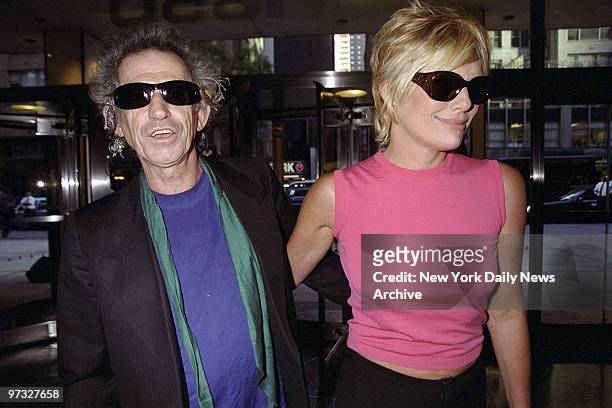 Keith Richards and wife Patti Hansen arrive for screening of the movie "The Muse" at the MGM Screening Room.