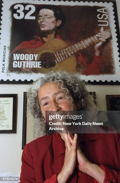 Nora Guthrie, daughter of singer Woody Guthrie and curator of the Woody Guthrie Archives at 250 W.57th St.