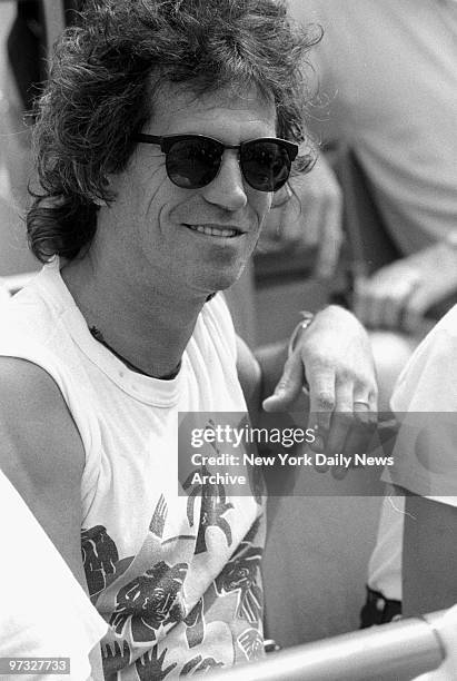 Keith Richards of the Rolling Stones attends the U.S.Open, in Flushing Meadows, Queens.