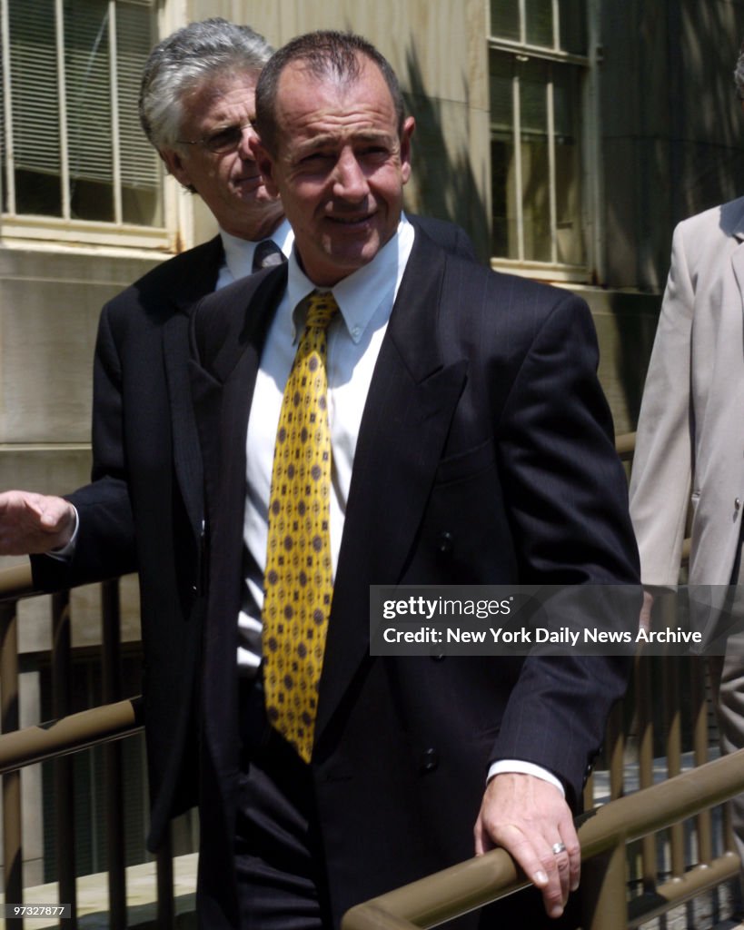 Michael Lohan arrives for a hearing at Nassau County court i