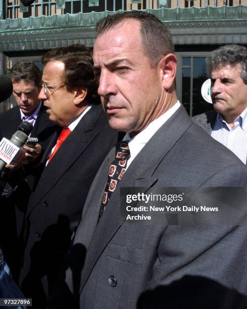 Michael Lohan, father of teen star Lindsay Lohan, arrives at Nassau County Court in Mineola with attorney Dominio Barbara. He will stay out of jail...