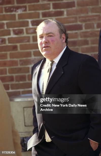 Michael Skakel leaves Stamford, Conn., court after he was arraigned for murder in the 1975 death of his teenage neighbor Martha Moxley. Skakel's...