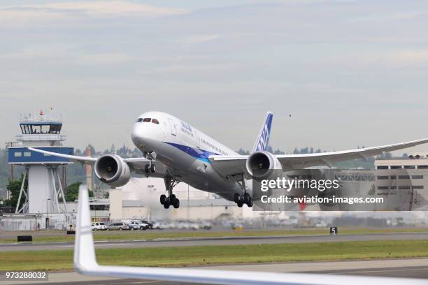 All Nippon Airways Boeing 787-8 Dreamliner taking-off.