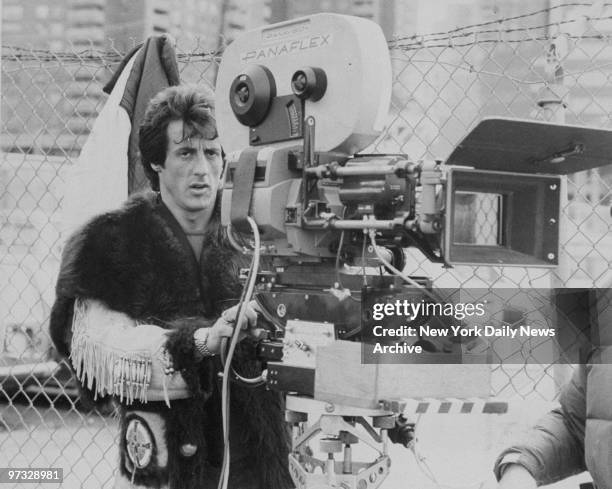 Sylvester Stallone directing the film "Staying Alive," the sequel to "Saturday Night Fever."