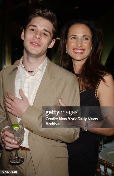 Kenny Doughty and Andie MacDowell get together for a party at Ada restaurant following the New York premiere of the movie "Crush." They star in the...