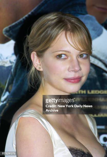 Michelle Williams is at the Loews Lincoln Square theater for the New York premiere of the movie "Brokeback Mountain." She stars in the film.