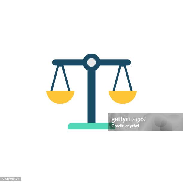 stockillustraties, clipart, cartoons en iconen met integriteit platte pictogram - gelijkheid