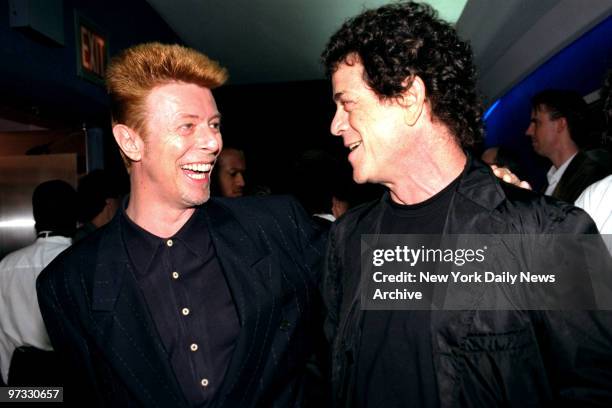 Premiere of the Movie "Basquait hosted by Miramax and Interview Magazine at the Paris Theater. David Bowie and Lou Reed. Basquiat.